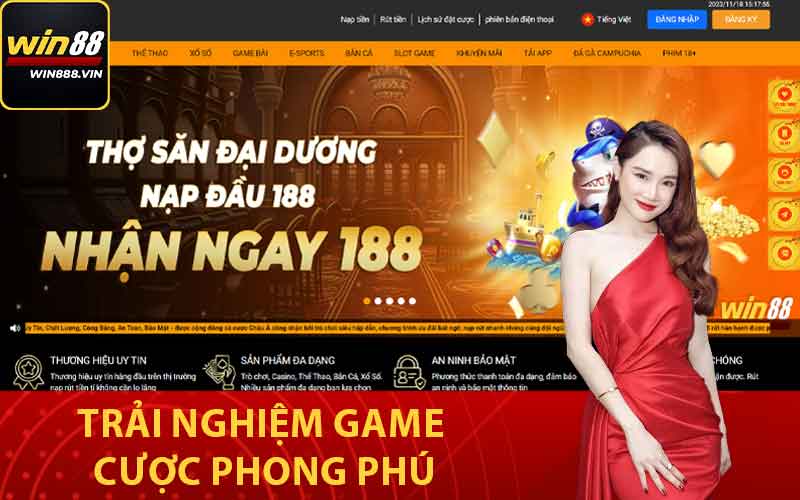 Trải nghiệm game cược phong phú