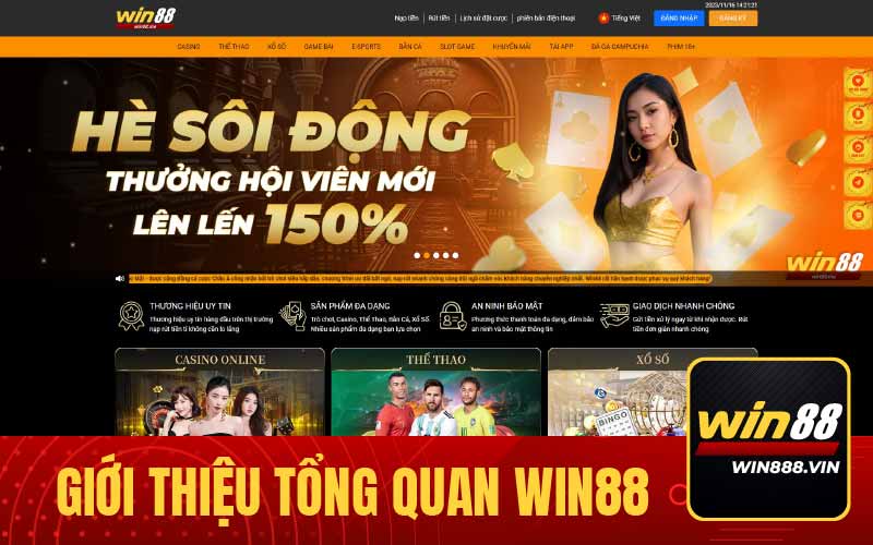 Giới thiệu tổng quan Win88