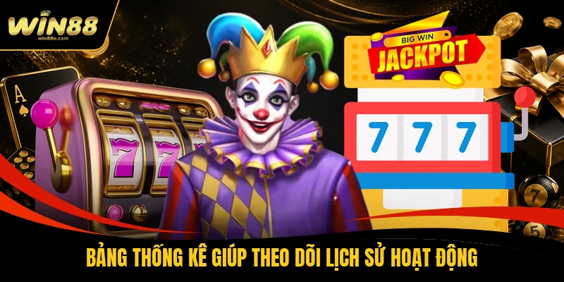 Bảng thống kê giúp theo dõi lịch sử hoạt động